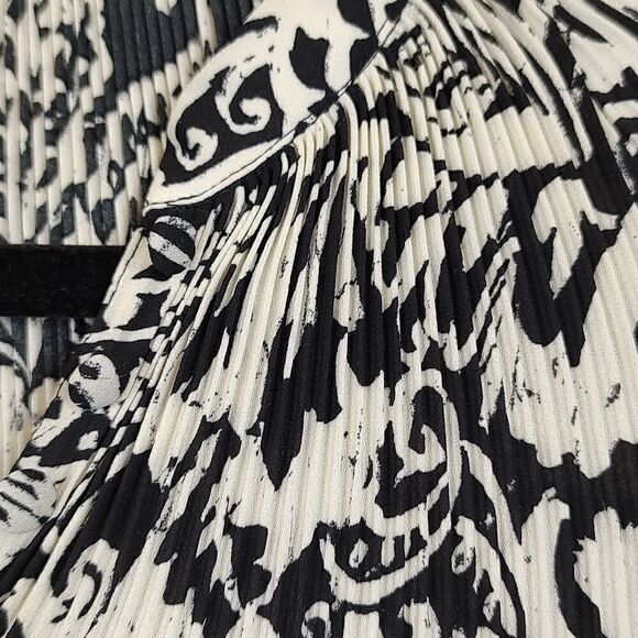 Lauren Ralph Lauren Black Label Paisley Micro Pleated Georgette Blouse Top - Picture 5 of 15